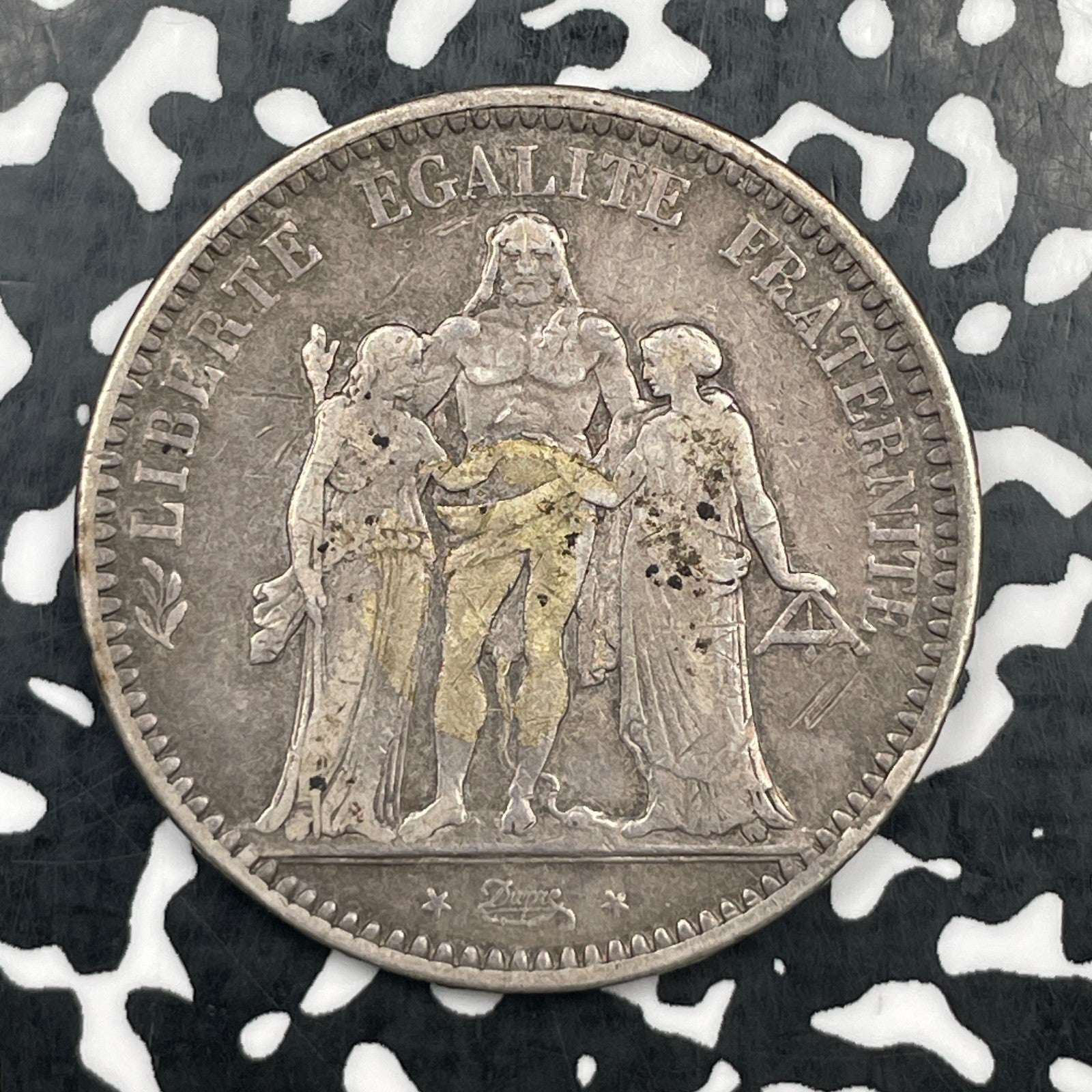 1873-A France 5 Francs Lot#JM1867 Large Silver!