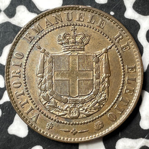 1859 Italy Tuscany 5 Centesimi Lot#JM7274 Nice!