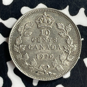1920 Canada 10 Cents Lot#T7005 Silver! High Grade! Beautiful!