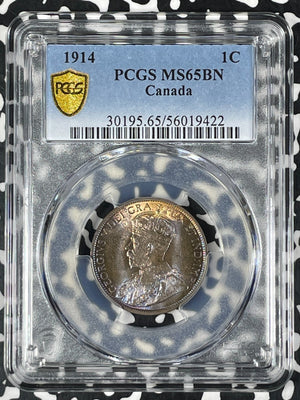 1914 Canada Large Cent PCGS MS65BN Lot#G036 Gem BU!
