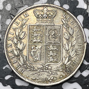 1884 Great Britain Victoria 1/2 Crown Lot#JM7124 Silver! Nice!