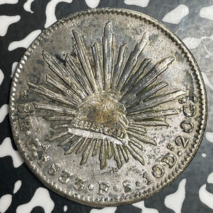 1833-Ga FS Mexico 8 Reales Lot#JM9051 Large Silver! Nice!