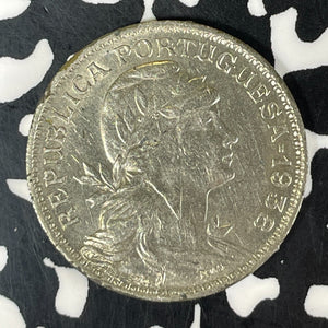 1938 Portugal 50 Centavos Lot#JM9409 Key Date! Beautiful Details, Reverse Spot