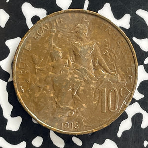1916 France 10 Centimes Lot#C1250 Nice!
