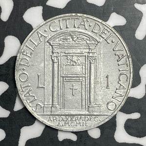 1950 Vatican City 1 Lira Lot#T2797 High Grade! Beautiful!