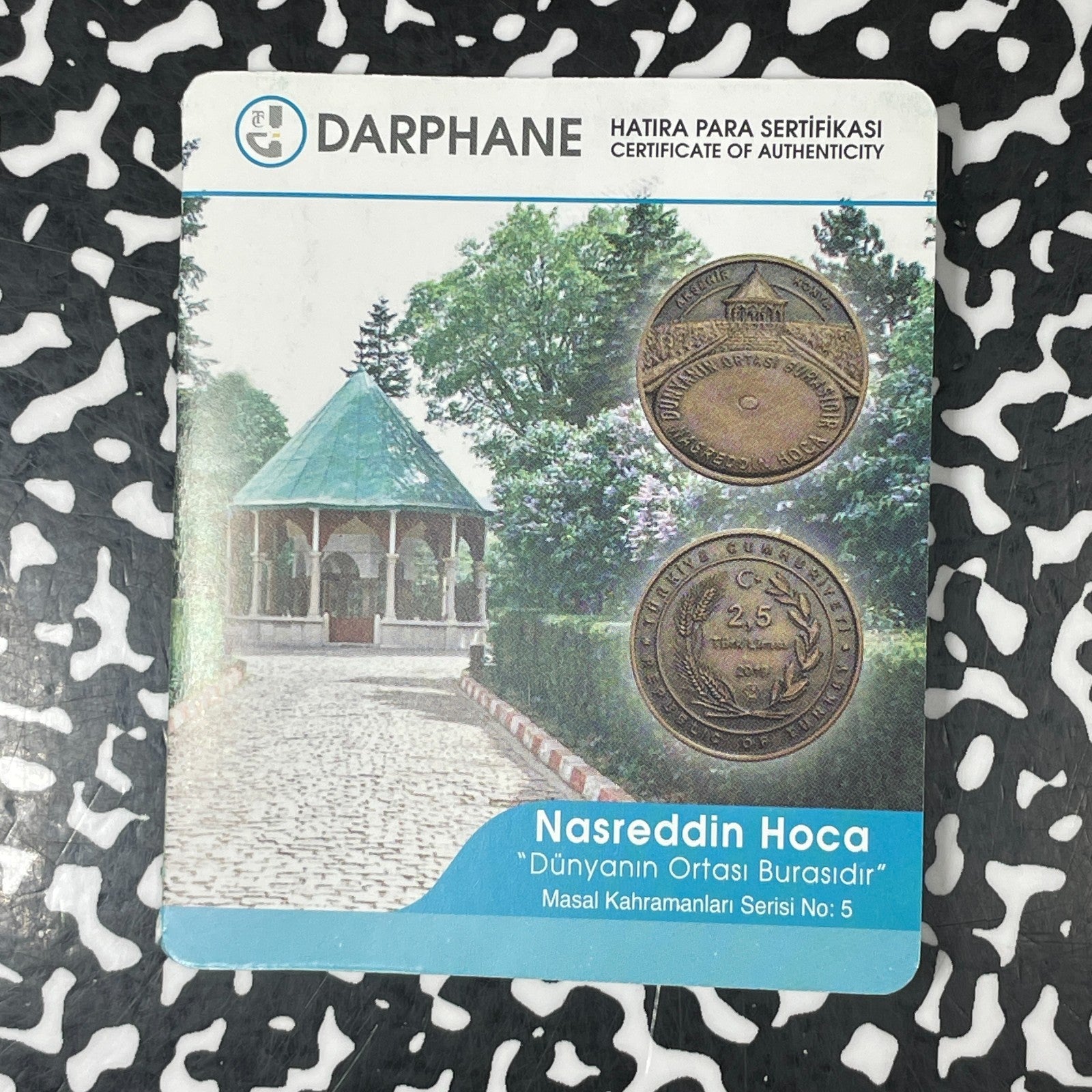 2019 Turkey Nasreddin Hoca 2 1/2 Lira Lot#OV1795 With C.O.A. Aksehir Konya