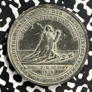 1818 Germany Friedrich August I 50th Anniversary Of Reign Medal Lot#JM9775 44mm