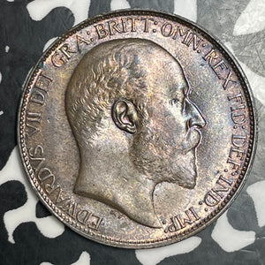 1902 Great Britain 1/2 Penny Half Penny Lot#T3603 High Grade! Beautiful!