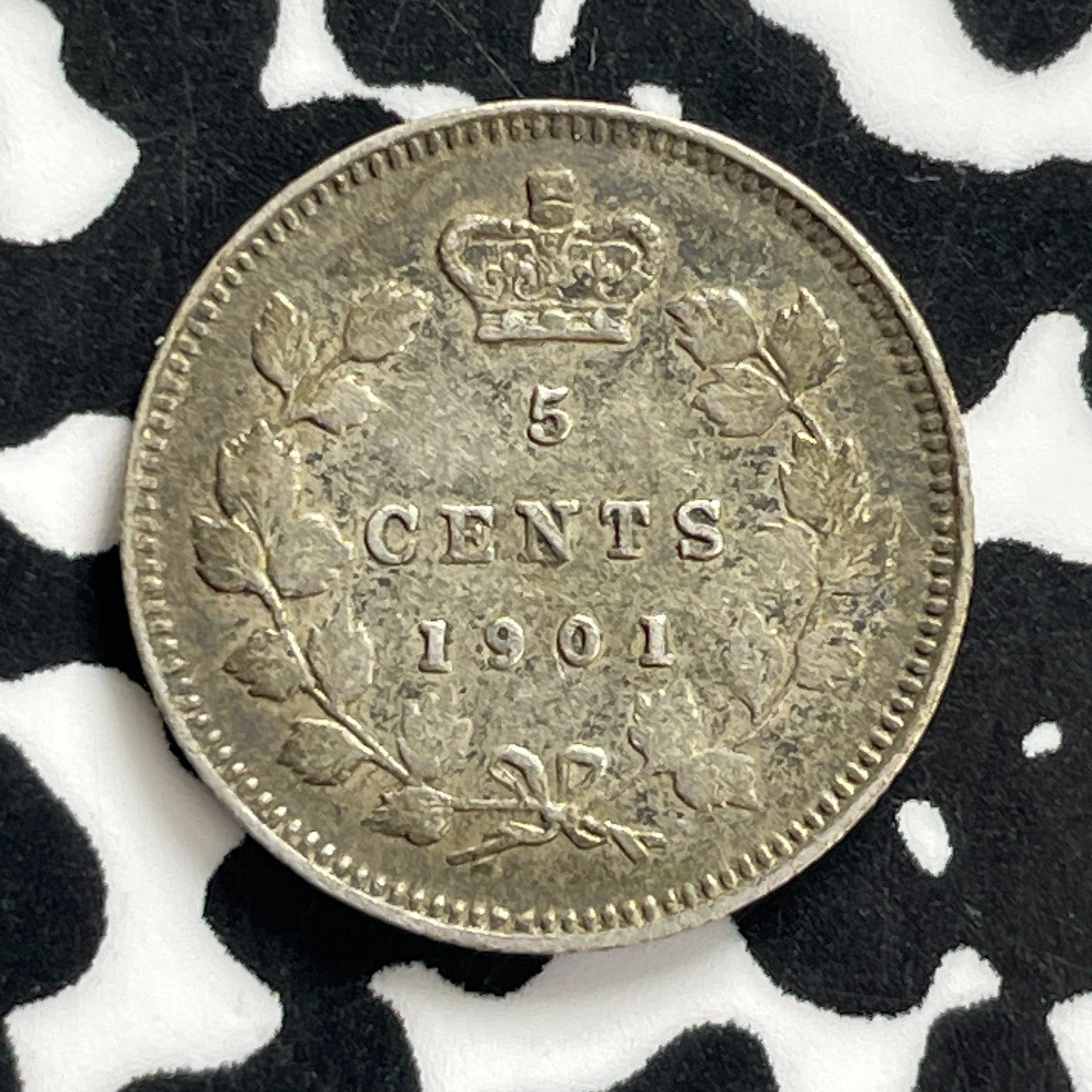 1901 Canada 5 Cents Lot#C2564 Silver! Nice!