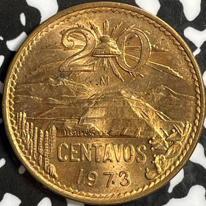 1973 Mexico 20 Centavos Lot#D8112 High Grade! Beautiful!