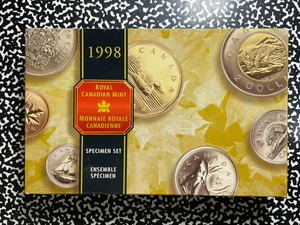1998 Canada 7x Coin Specimen Set Lot#B2721 With Case & C.O.A.