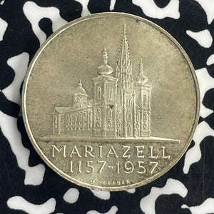1957 Austria 25 Schilling Lot#T8552 Silver! High Grade! Beautiful!