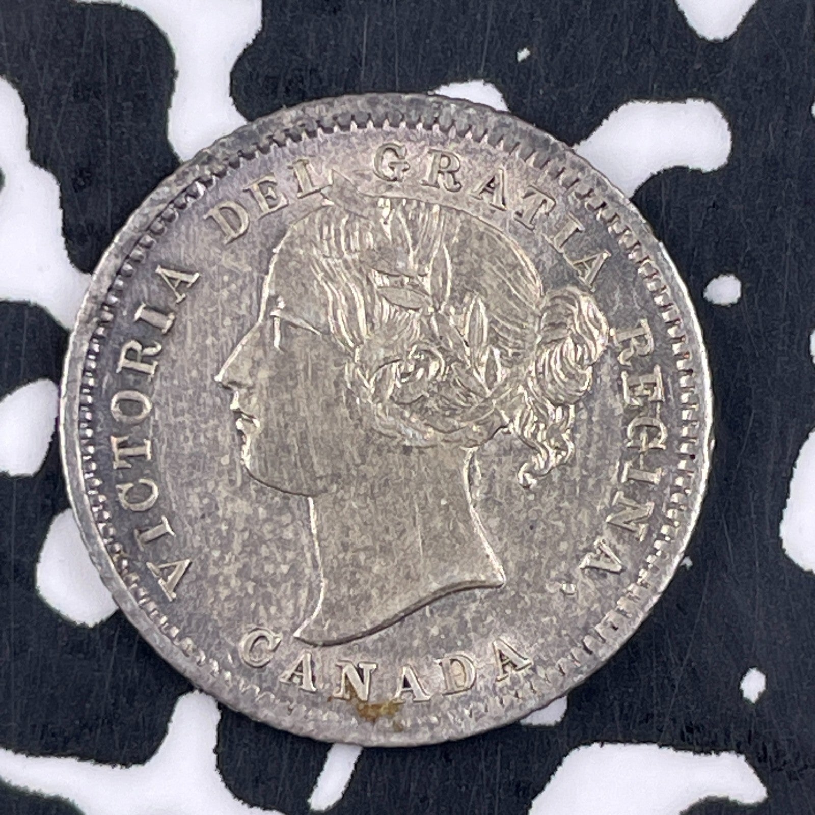 1874-H Canada 10 Cents Lot#JM1309 Silver! Beautiful Details, Old Cleaning