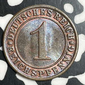 1934-A Germany 1 Pfennig Lot#T2565 High Grade! Beautiful!
