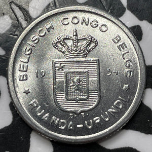 1954 Belgian Congo Rwanda-Urudi 30 Centimes Lot#D7634 High Grade! Beautiful!