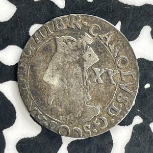 (1636) Scotland Charles I 20 Pence Lot#JM0105 Silver! Scarce!
