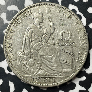 1930 Peru 1 Sol Lot#E7097 Large Silver Coin!