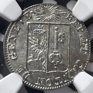 1833 Switzerland Geneva 1 Sol NGC MS64 Lot#G7237 Choice UNC!