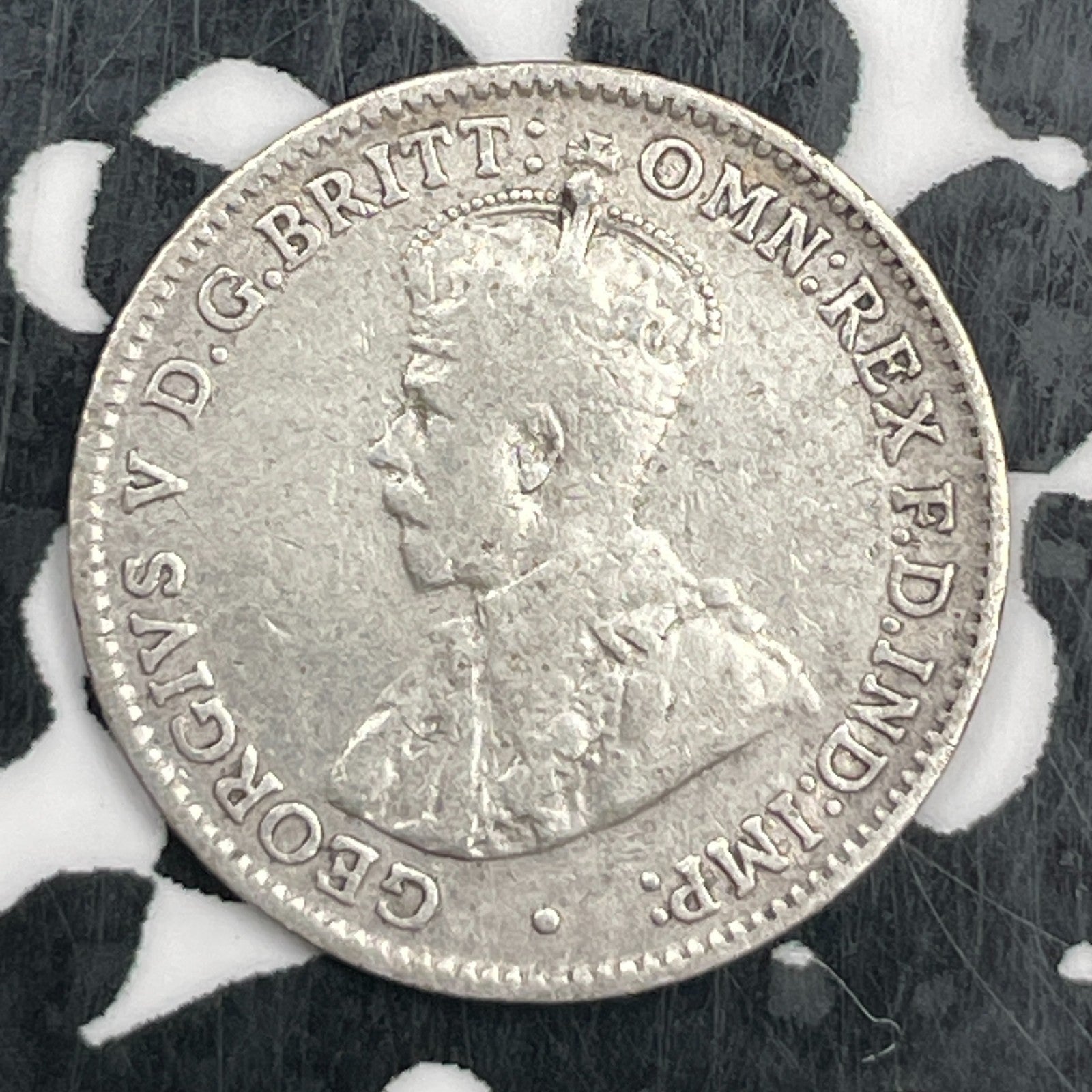 1925 Australia 3 Pence Threepence Lot#F5424 Silver!