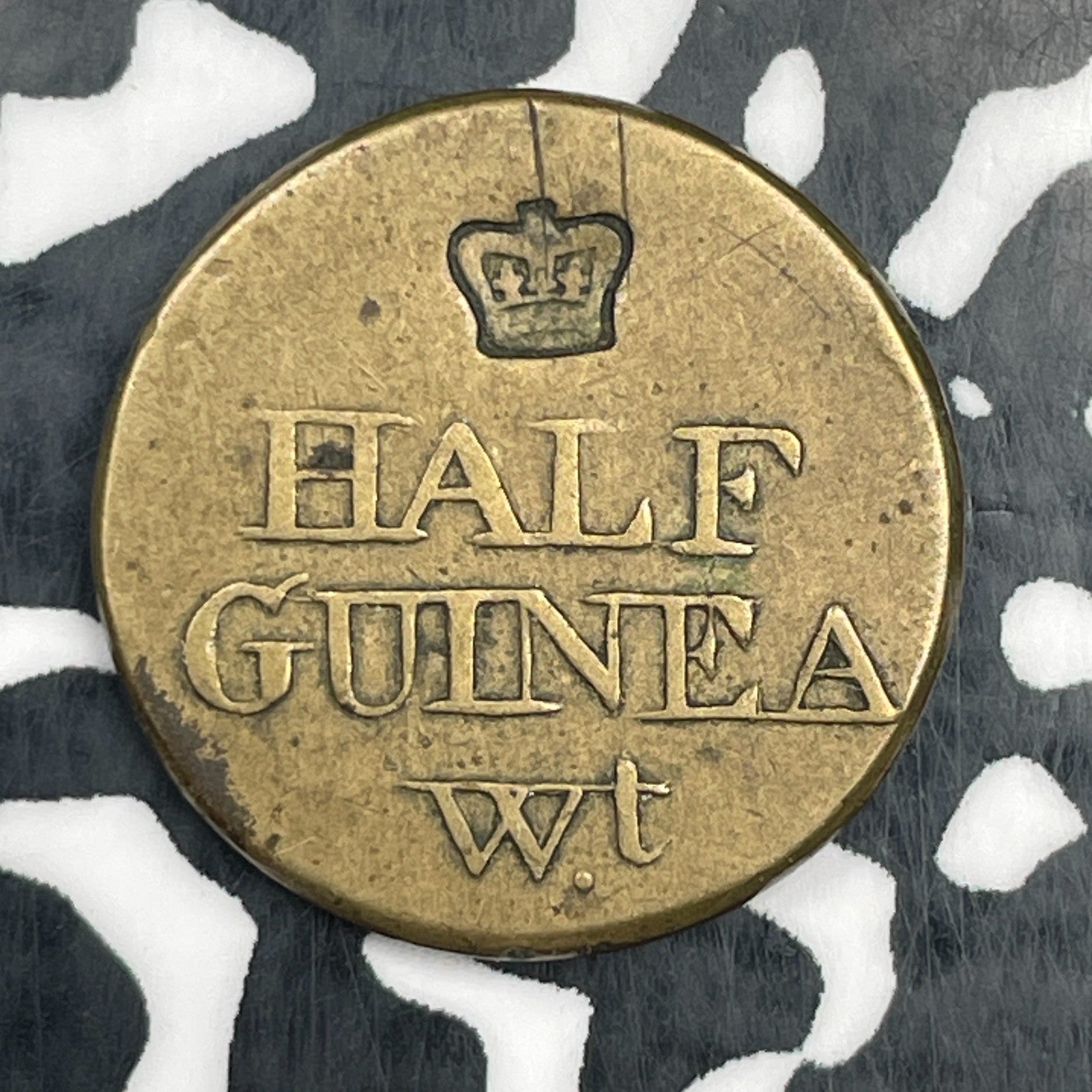 Undated Great Britain Half Guinea Brass Coin Weight Lot#N1357