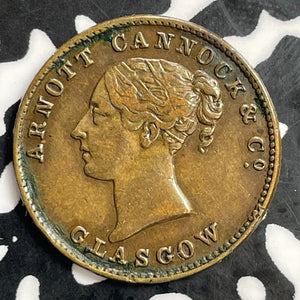 U/D Scotland Glasgow Arnott Cannock & CO. Unofficial Farthing Token Lot#E9989