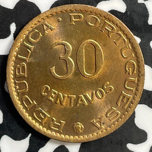 1958 Portuguese India 30 Centavos Lot#E9974 High Grade! Beautiful!