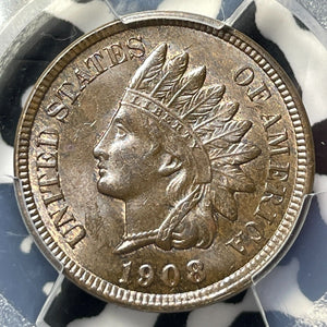 1908 U.S. Indian Head Small Cent PCGS MS64BN Lot#G9606 Choice UNC!