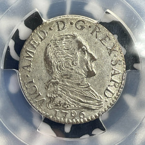 1796 Italy Sardinia 10 Soldi PCGS AU58 Lot#G1079
