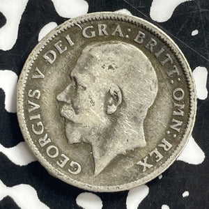 1914 Great Britain 6 Pence Sixpence Lot#C0801 Silver!