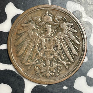 1904-G Germany 1 Pfennig Lot#T3409 Better Date