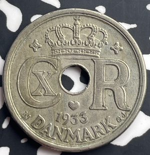 1953 Denmark 25 Ore Lot#T8971