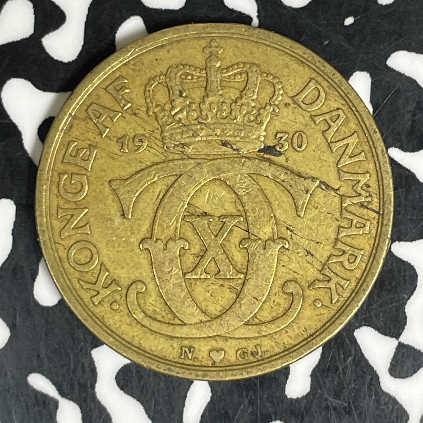 1930-N GJ Denmark 1 Krone Lot#C6217