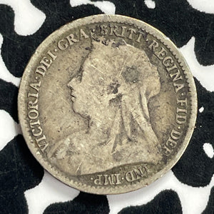 1894 Great Britain 3 Pence Threepence Lot#T9438 Silver!