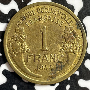 1944 French West Africa 1 Franc Lot#E3638