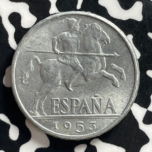 1953 Spain 10 Centimos Lot#C0823 High Grade! Beautiful!