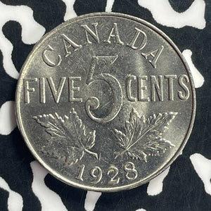 1928 Canada 5 Cents Lot#T7754 High Grade! Beautiful!