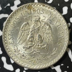 1945 Mexico 1 Peso Lot#E5021 Silver! High Grade! Beautiful!