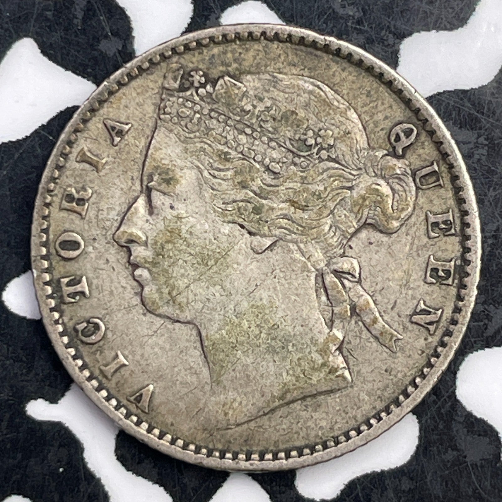 1883 Mauritius 20 Cents Lot#F3416 Silver! Nice!