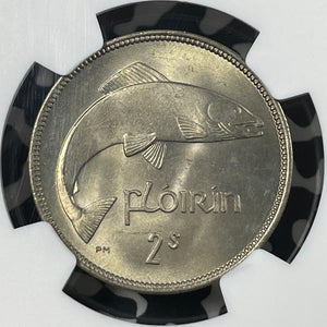 1951 Ireland 1 Florin NGC MS66 Lot#G015 Gem BU!