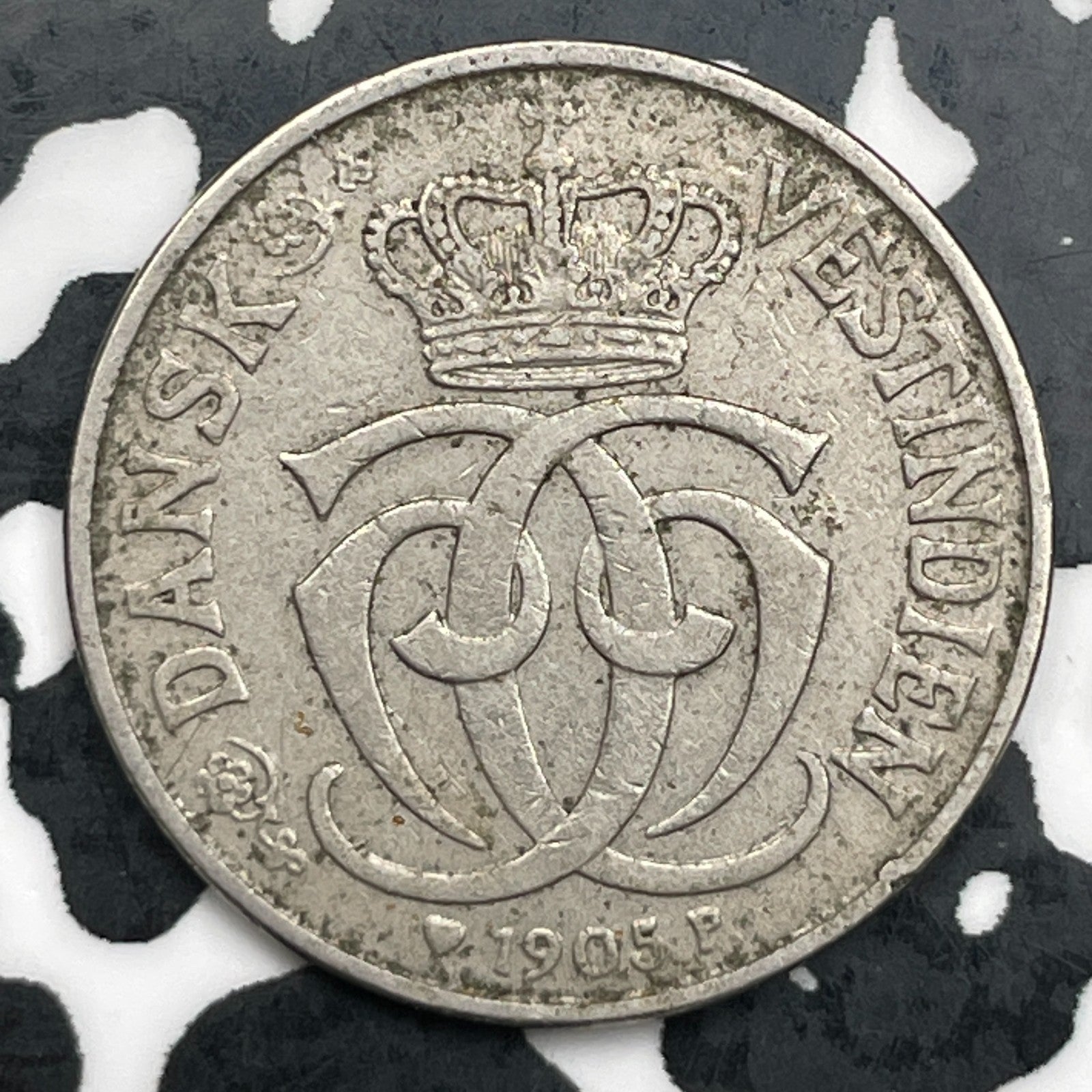 1905-P Danish West Indies 5 Cents Lot#F7916