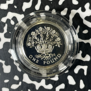 1986 Great Britain £1 Pound Lot#B2535 Silver! Proof! W/ Box & C.O.A.