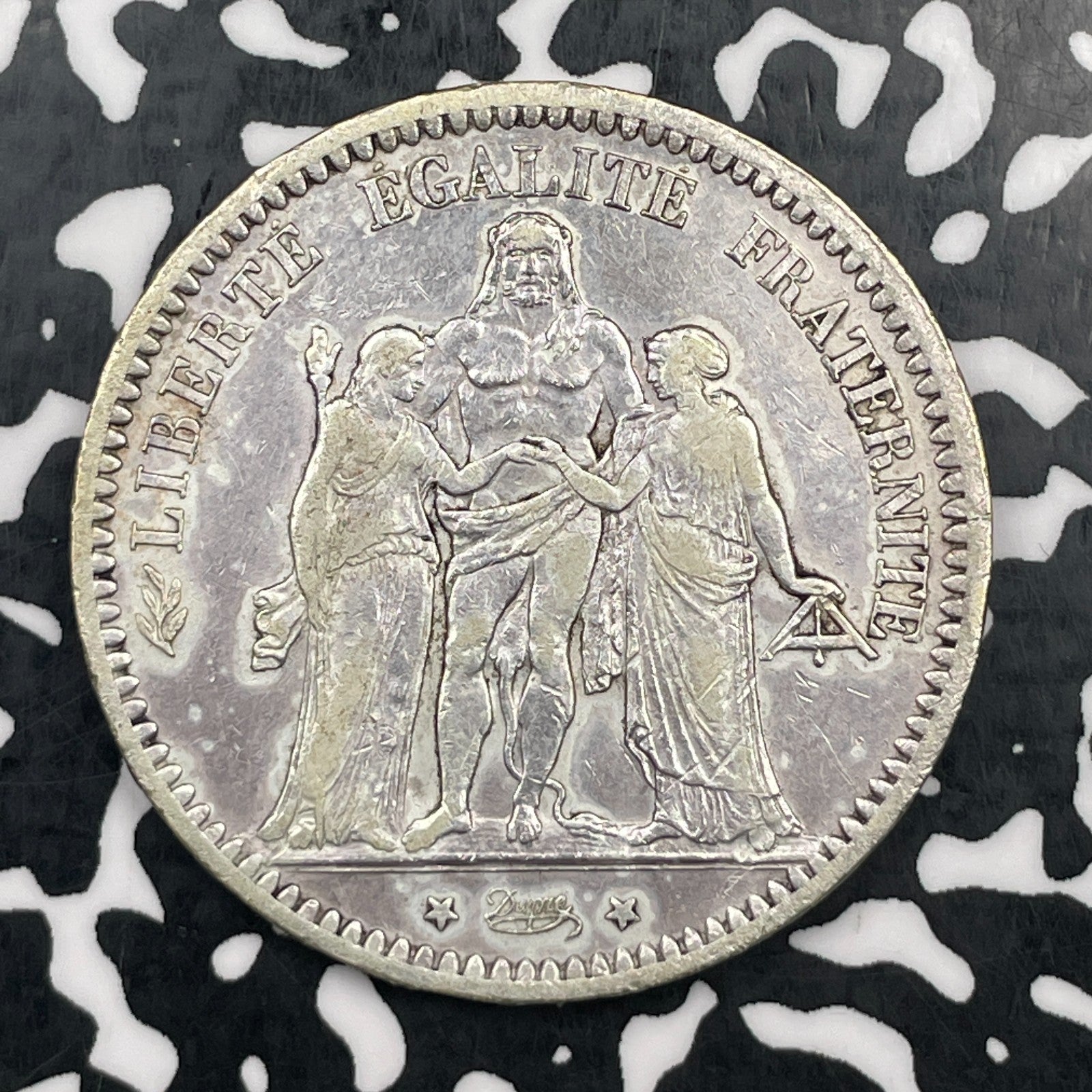 1873-A France 5 Francs Lot#JM1866 Large Silver! Old Cleaning