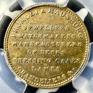 (1843) G.B. Liverpool Promoli & Hausburg Farthing Token PCGS MS64RB Lot#G9847