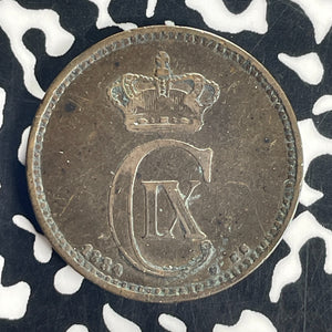 1884 Denmark 5 Ore Lot#T8541