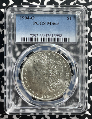 1904-O U.S. $1 Morgan Dollar PCGS MS63 Lot#G408 Silver! Choice UNC!