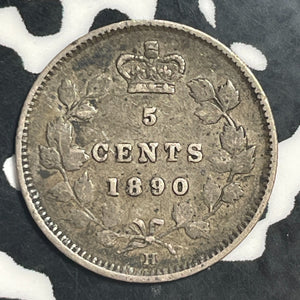 1890-H Canada 5 Cents Lot#T2273 Silver! Nice!