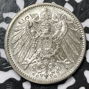1914-G Germany 1 Mark Lot#D6851 Silver! High Grade! Beautiful!