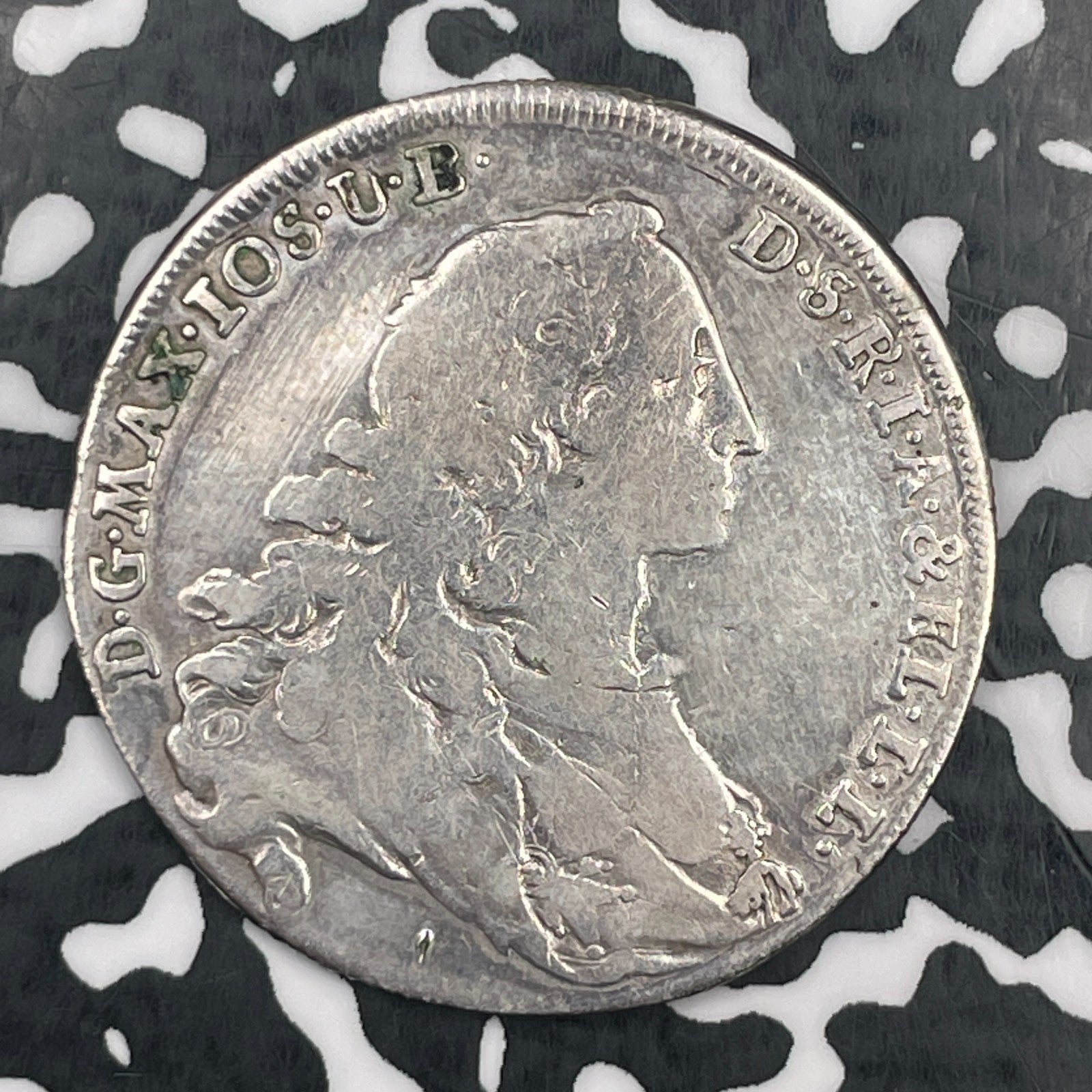 1754 Germany Bavaria 1/2 Thaler Lot#JM1932 Silver! Cleaned