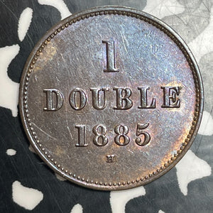 1885-H Guernsey 1 Double Lot#T3243 High Grade! Beautiful!
