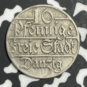 1923 Danzig 10 Pfennig Lot#E6507